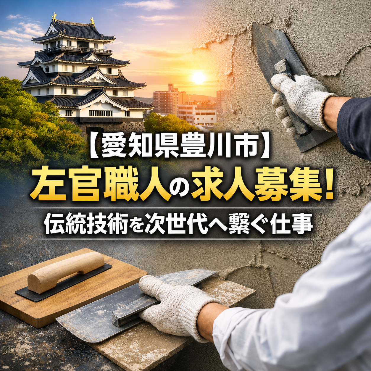 【愛知県豊川市】左官職人の求人募集！伝統技術を次世代へ繋ぐ仕事